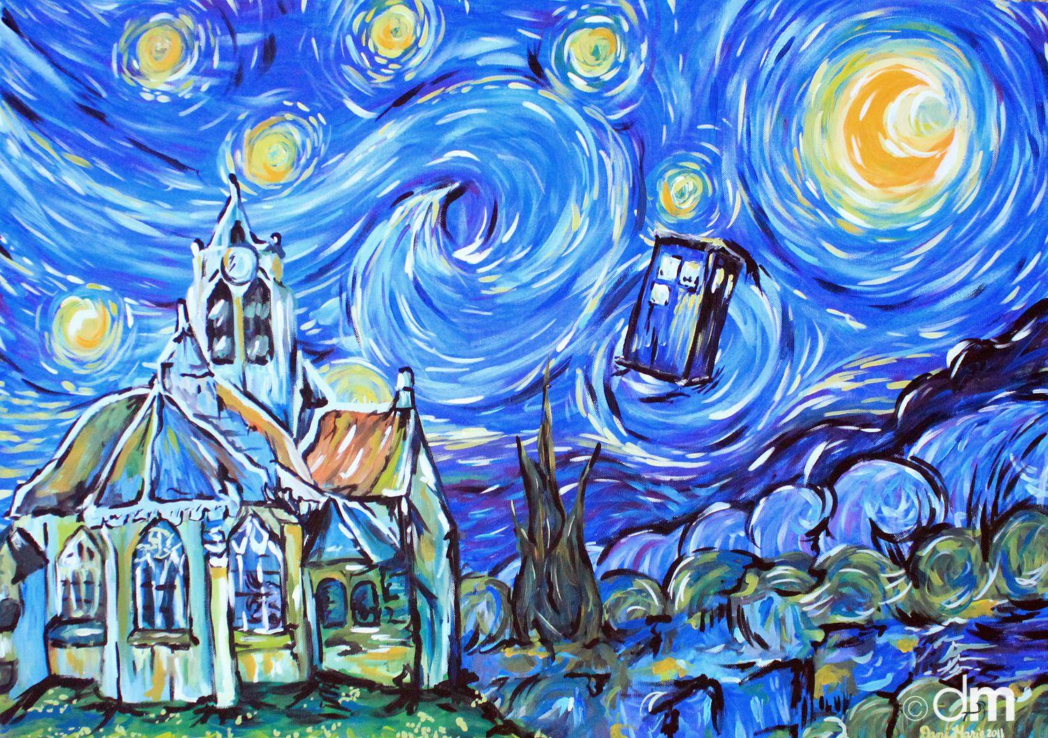 Tardis Van Gogh Wallpapers