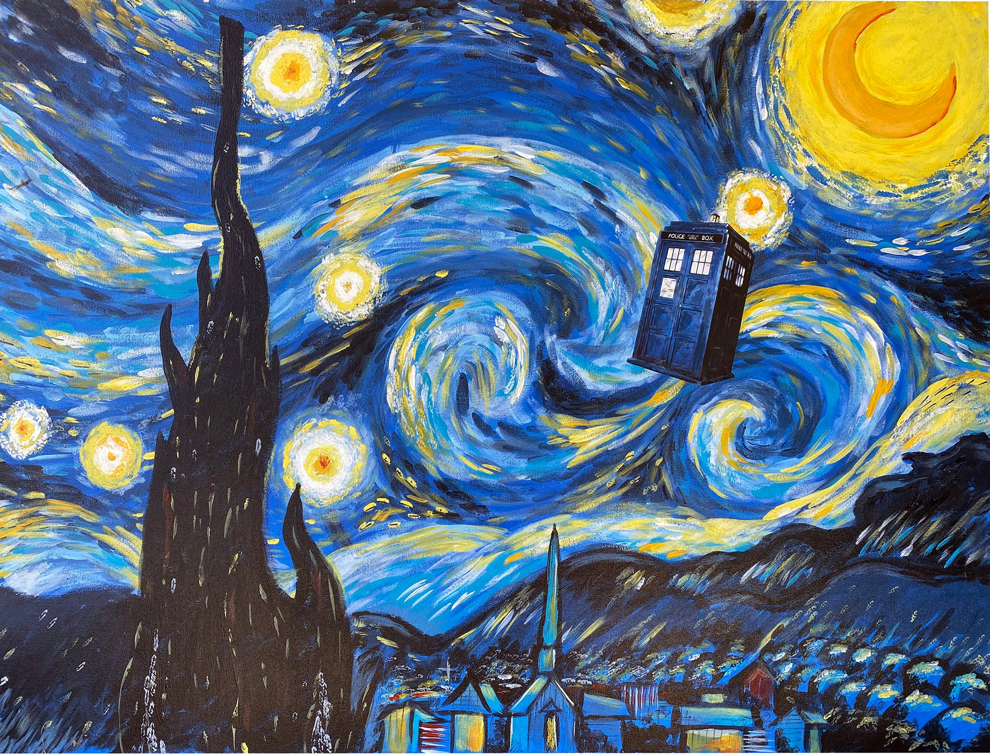 Tardis Van Gogh Wallpapers