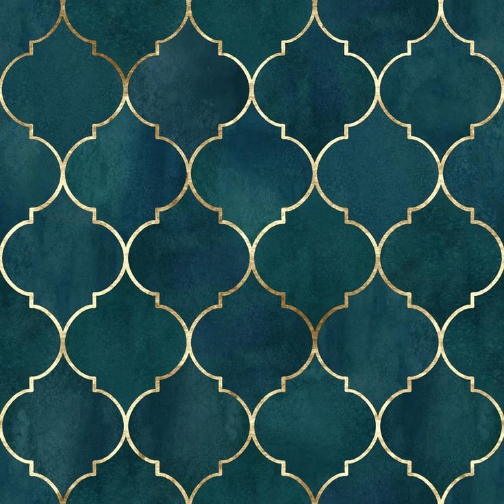 Teal Moroccan Wallpapers