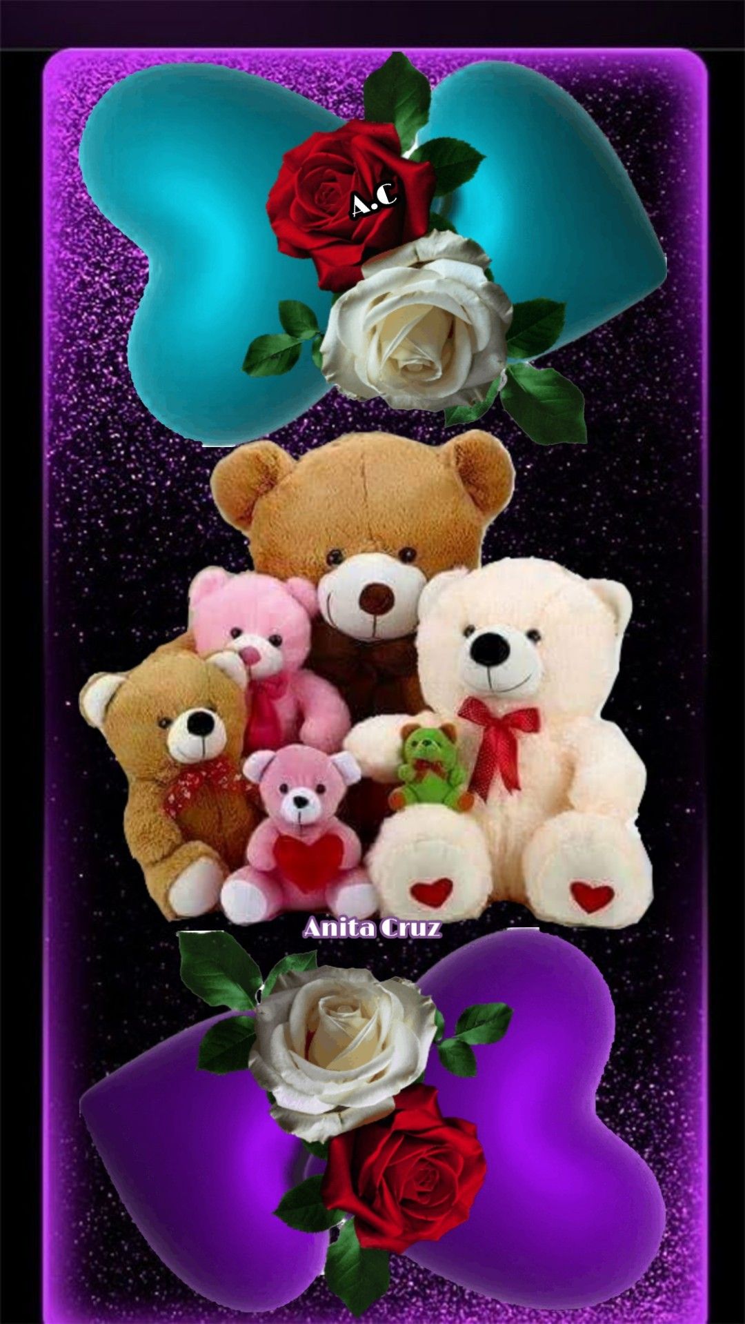 Teddy Bear And Flower Wallpapers