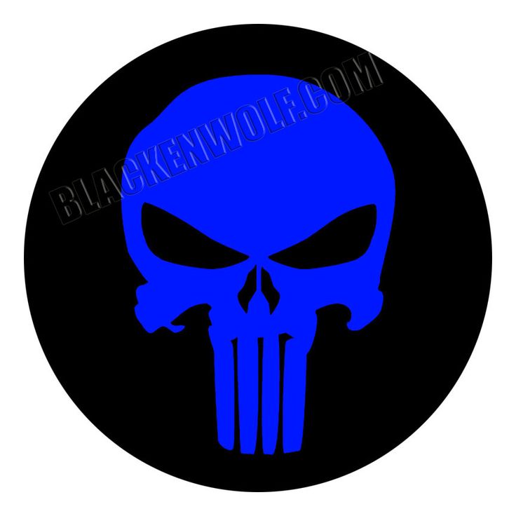 Thin Blue Line Skull Desktop Wallpapers