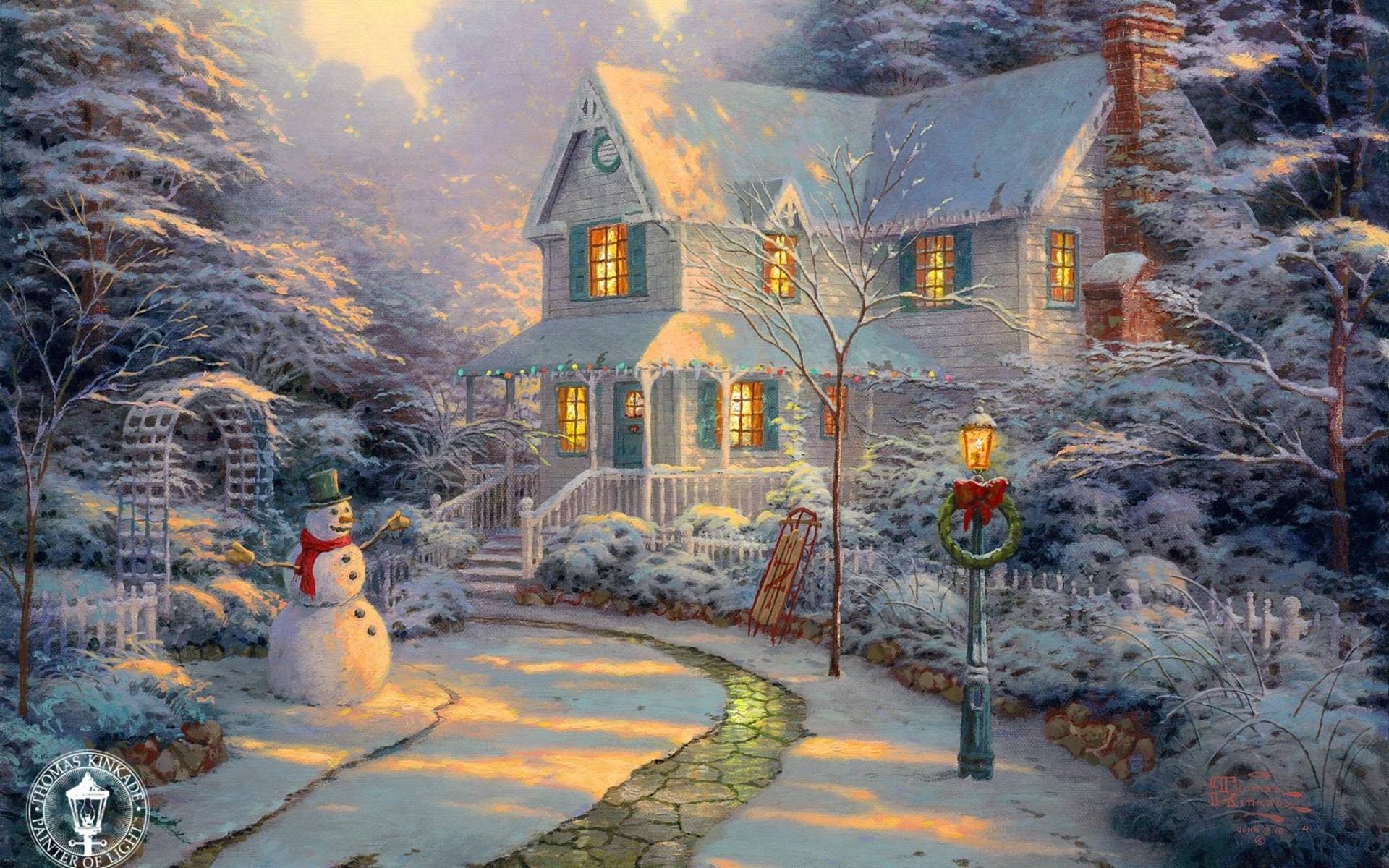 Thomas Kinkade Christmas Wallpapers