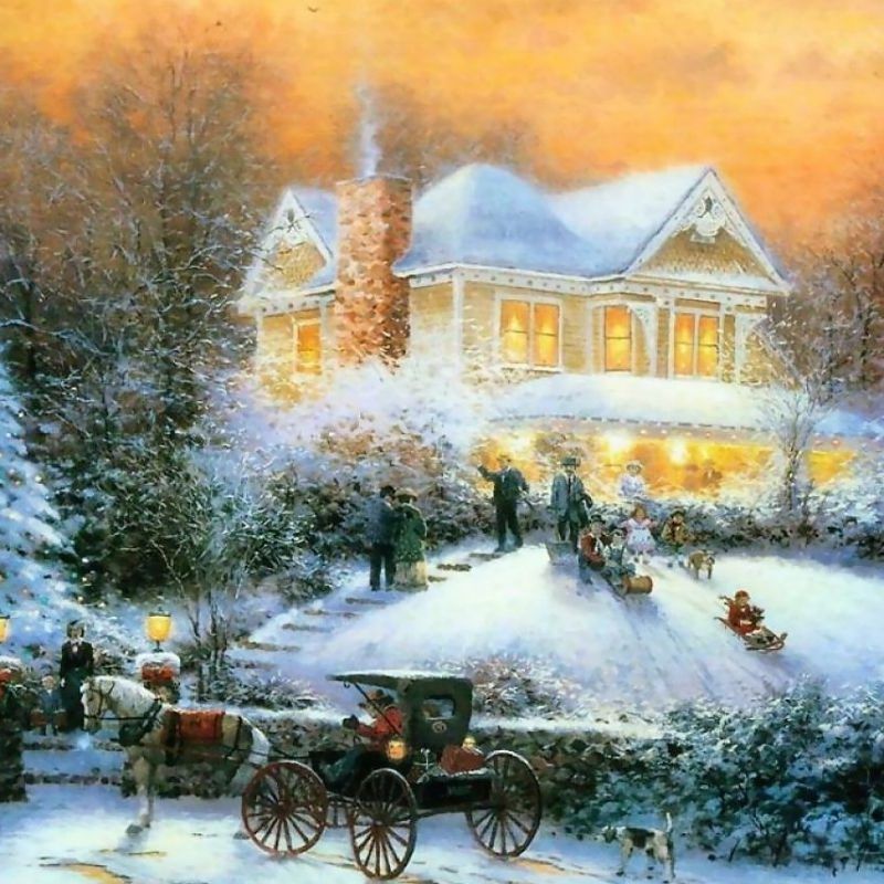 Thomas Kinkade Christmas Wallpapers