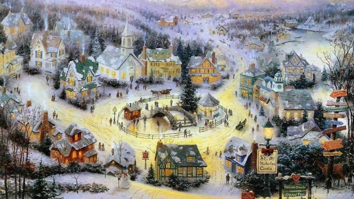 Thomas Kinkade Christmas Wallpapers