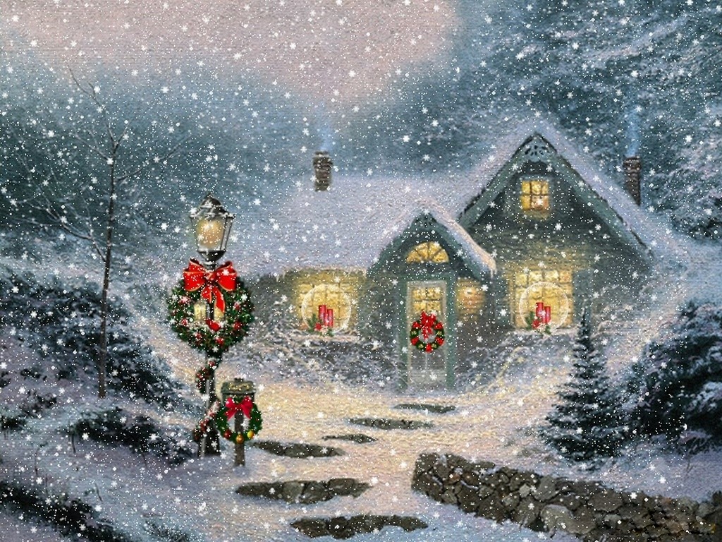 Thomas Kinkade Christmas Wallpapers