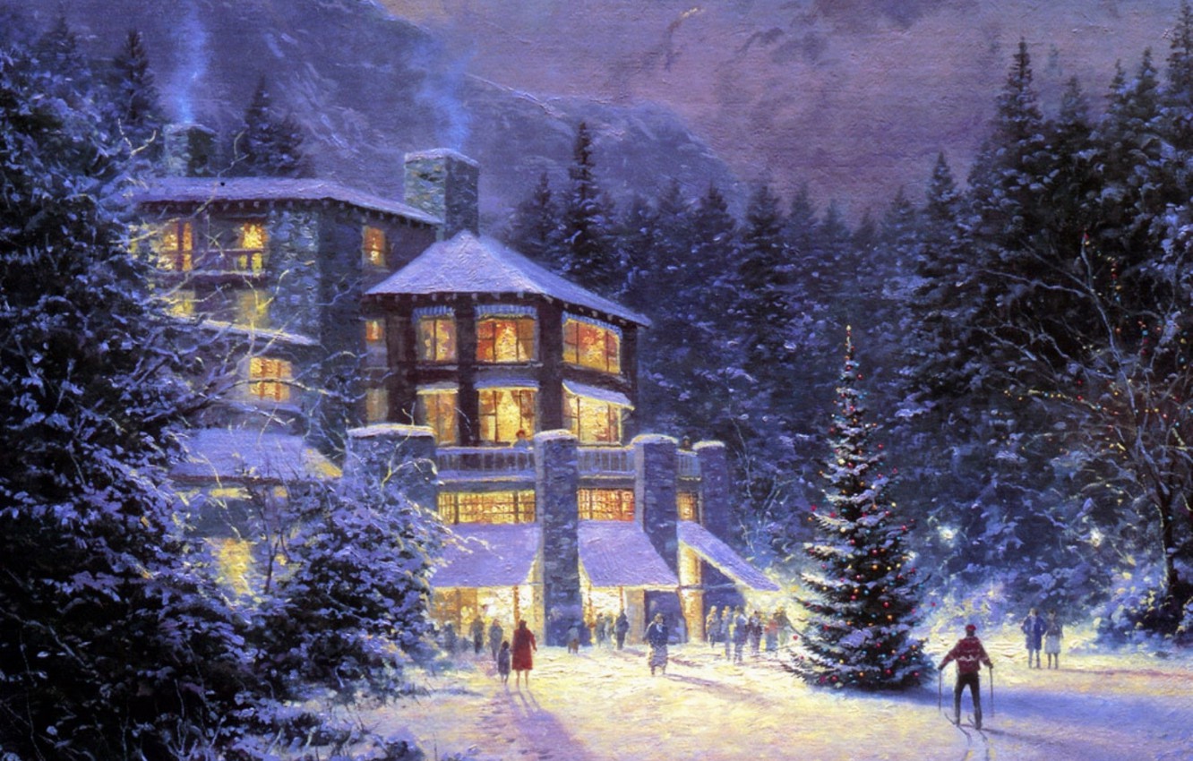 Thomas Kinkade Christmas Wallpapers