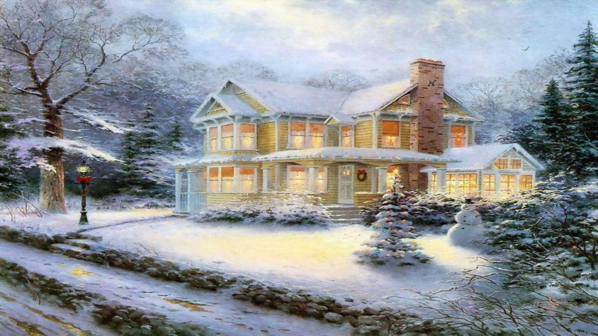 Thomas Kinkade Christmas Wallpapers