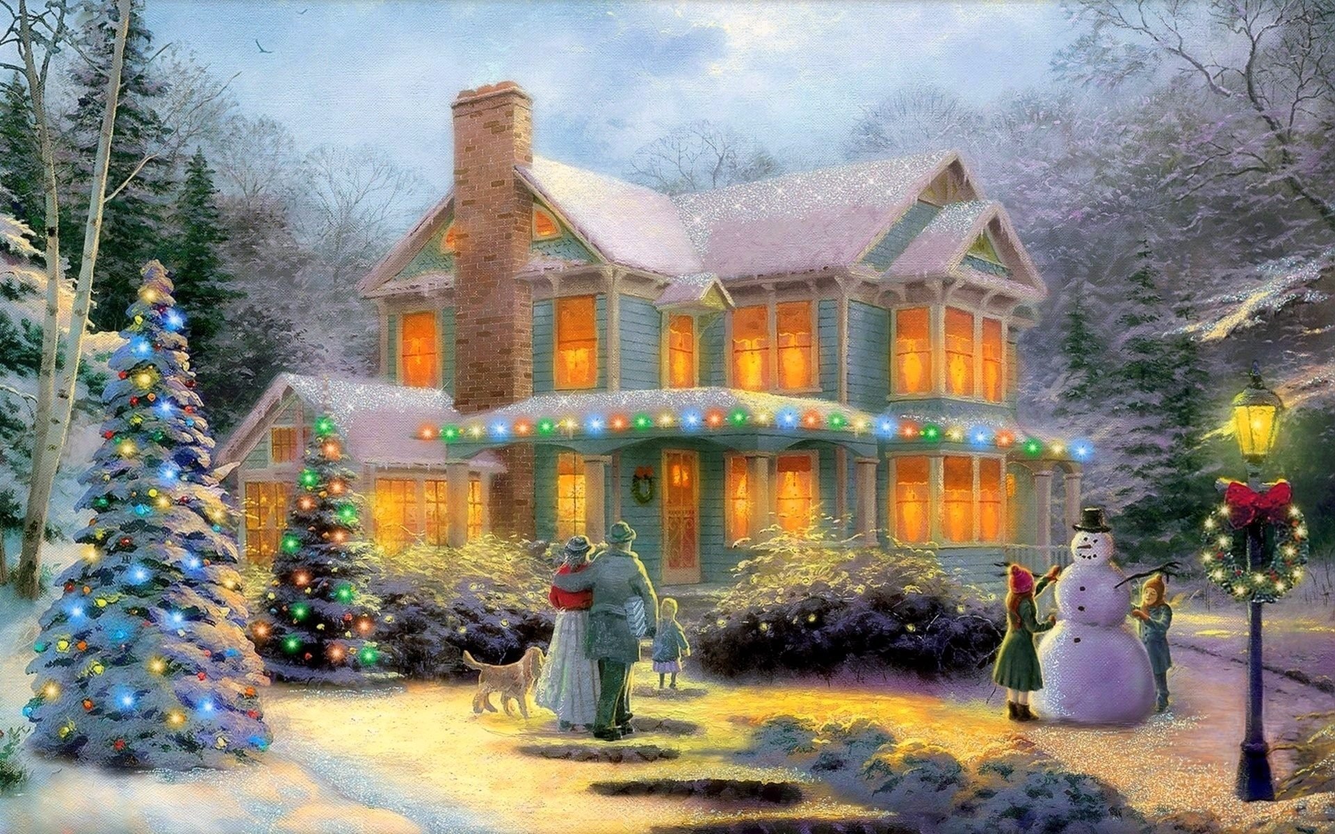 Thomas Kinkade Christmas Wallpapers