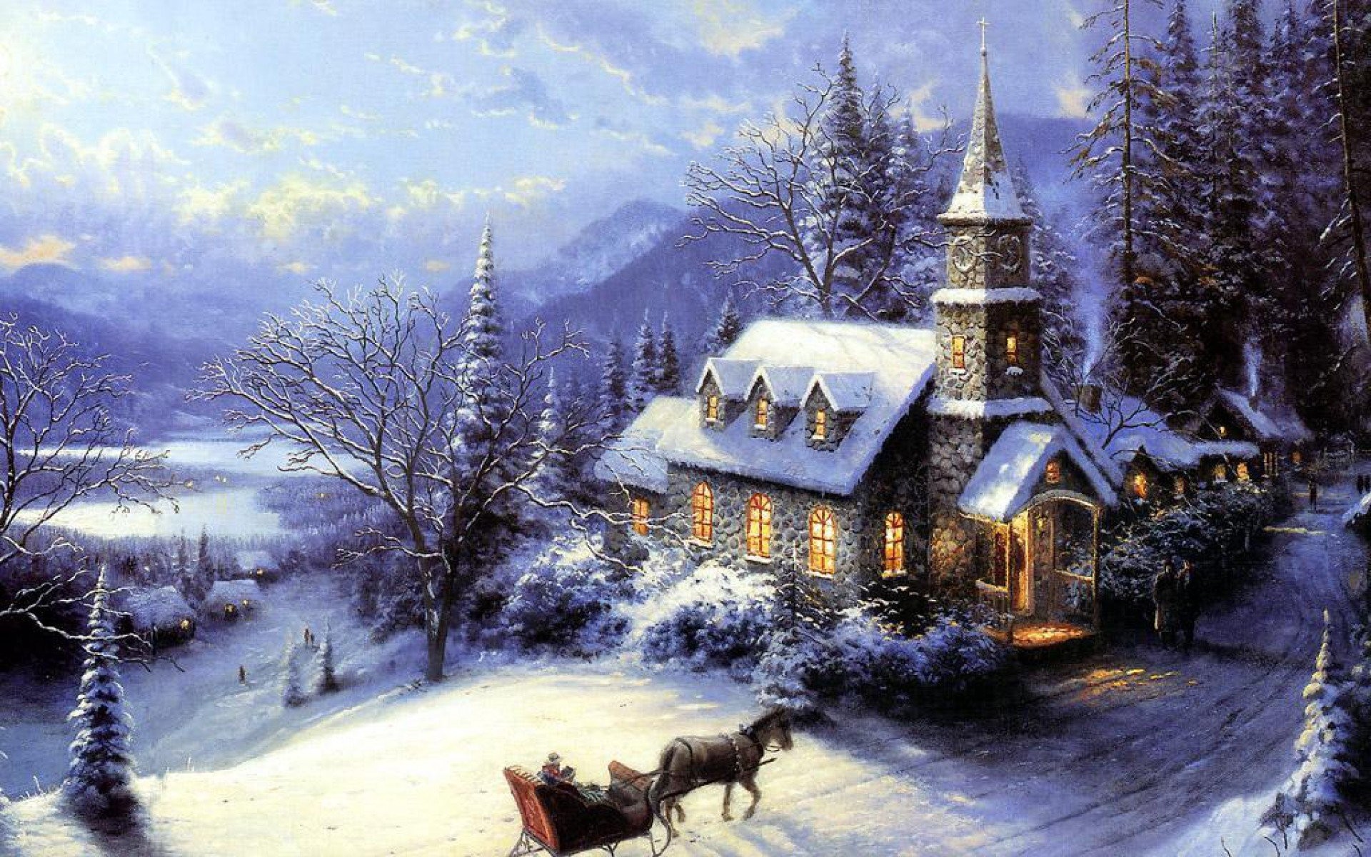 Thomas Kinkade Winter Wallpapers