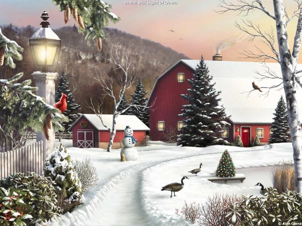 Thomas Kinkade Winter Wallpapers