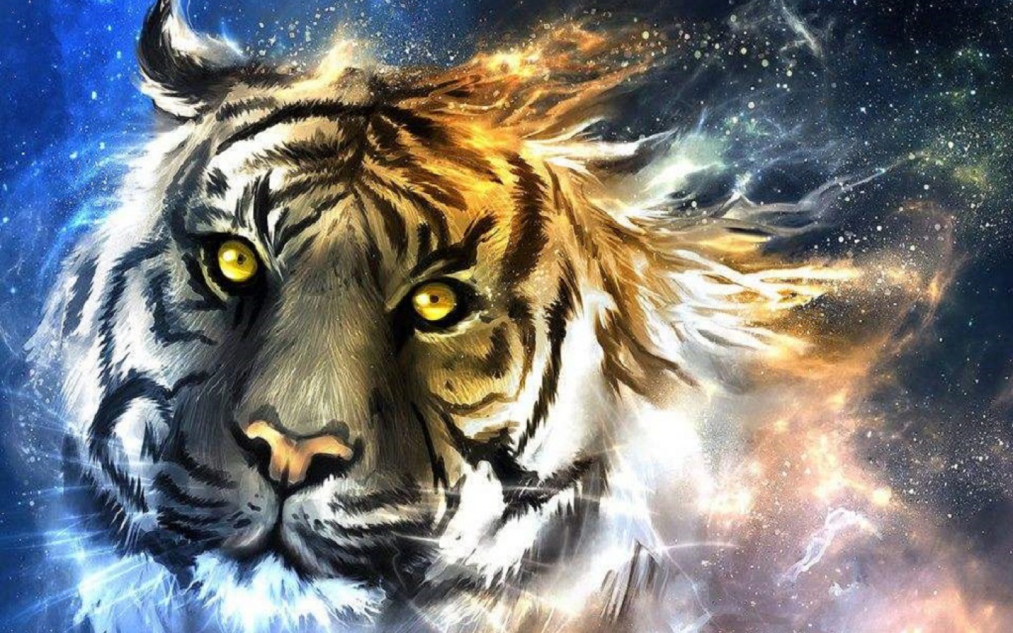 Tiger Galaxy Wallpapers