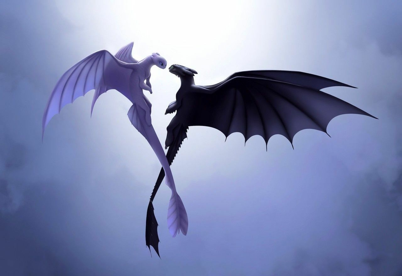 Toothless And Light Fury Wallpapers