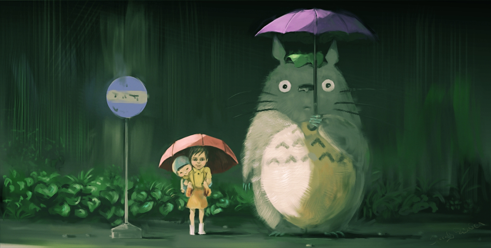 Totoro Bus Stop Wallpapers