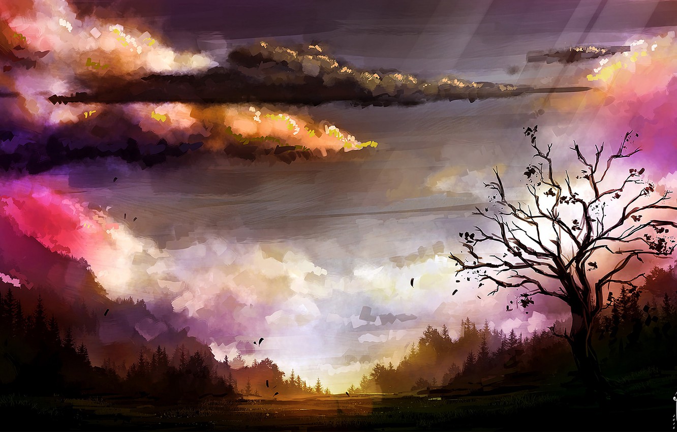 Tree Painting Images Wallpapers