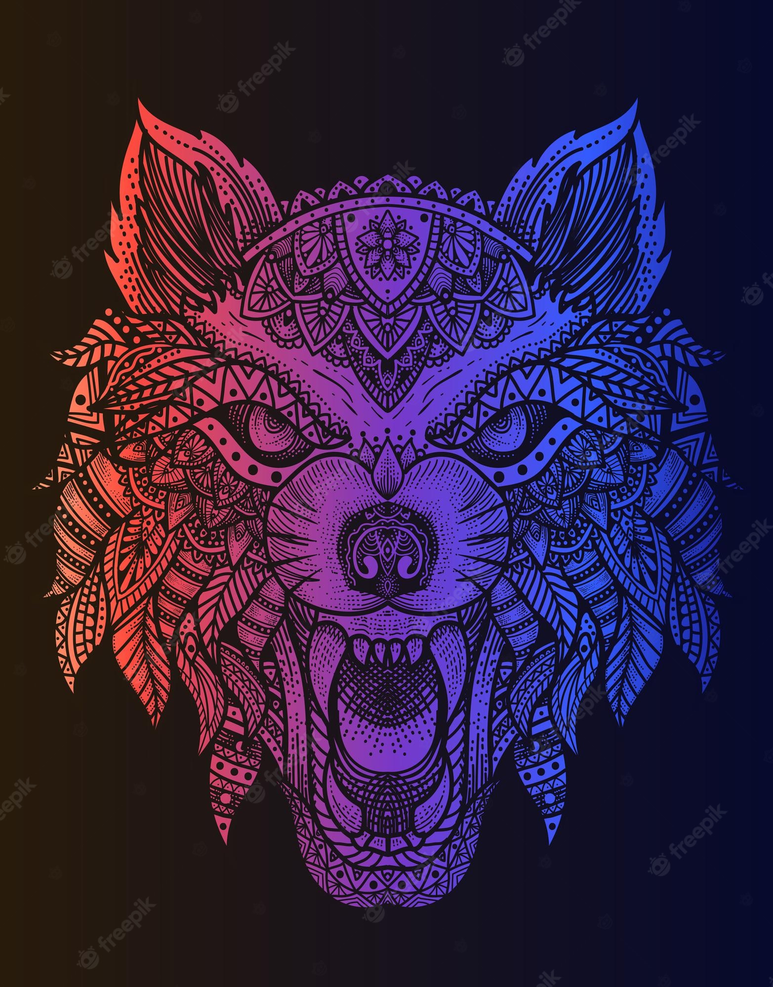 Tribal Wolf Wallpapers