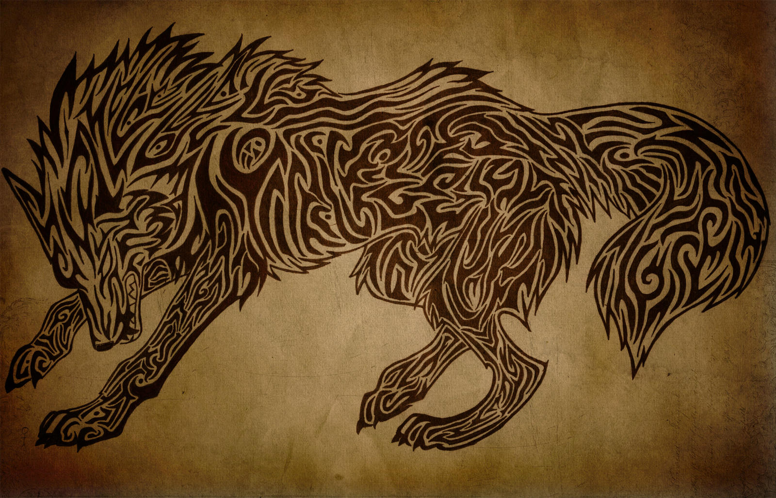 Tribal Wolf Wallpapers