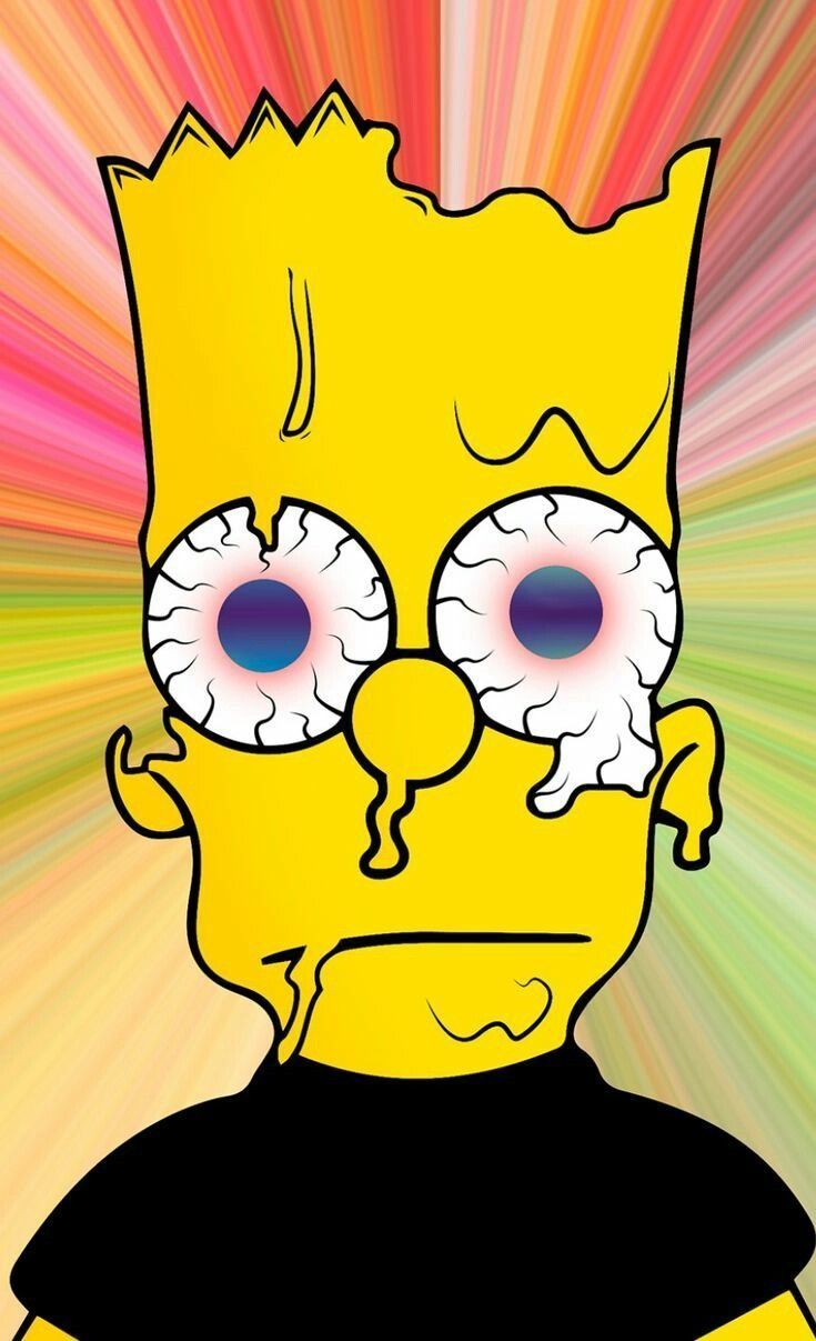 Trippy Bart Simpson Drawing Wallpapers