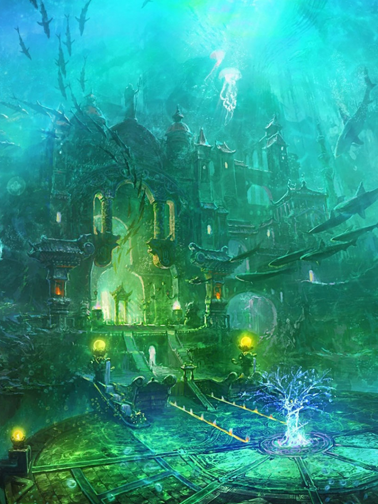 Underwater Palace Fantasy Wallpapers