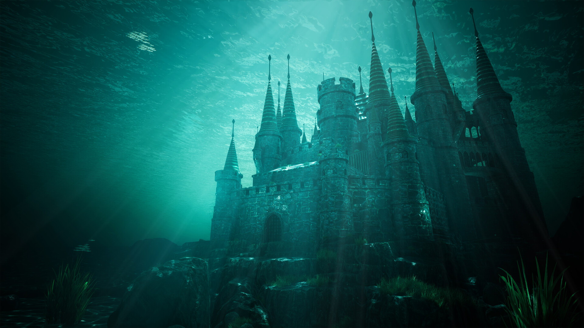 Underwater Palace Fantasy Wallpapers