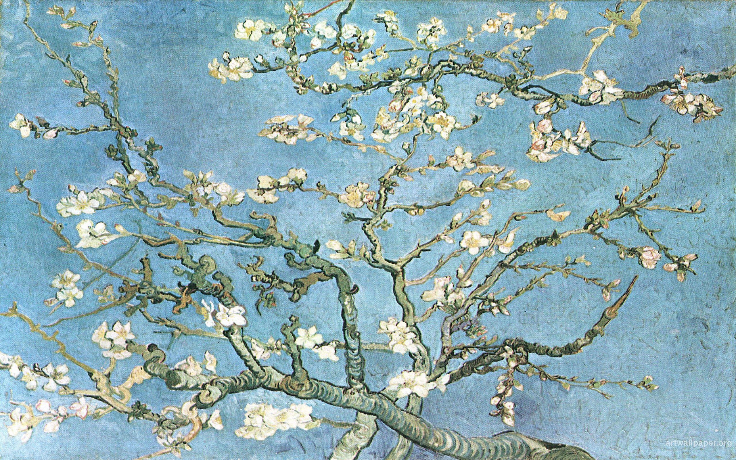 Van Gogh Blossoming Almond Trees Wallpapers