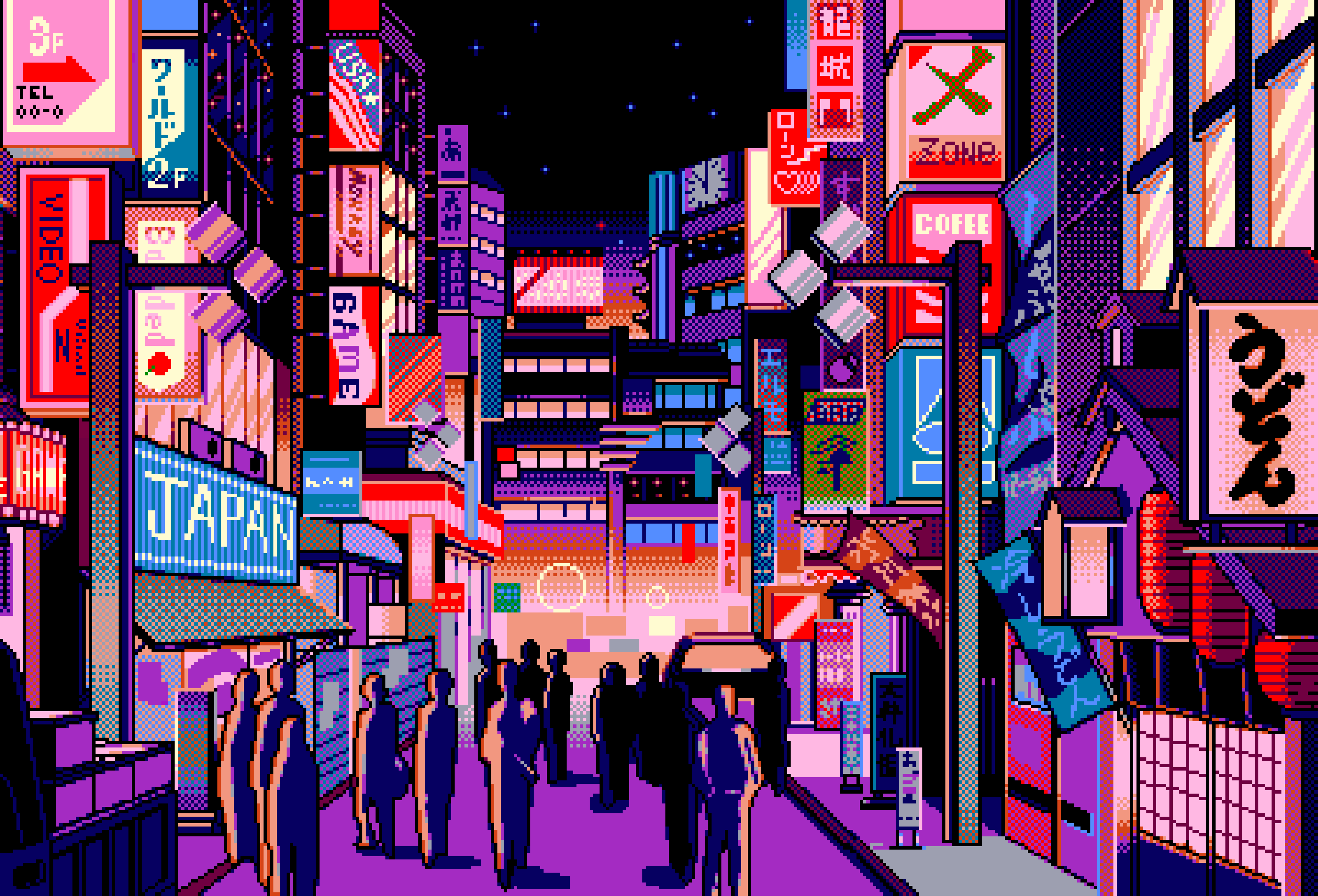 Vaporwave Pixel Wallpapers