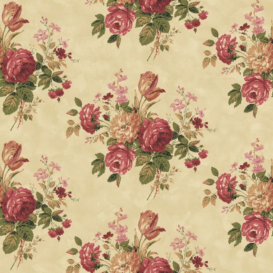 Victorian Cabbage Rose Wallpapers