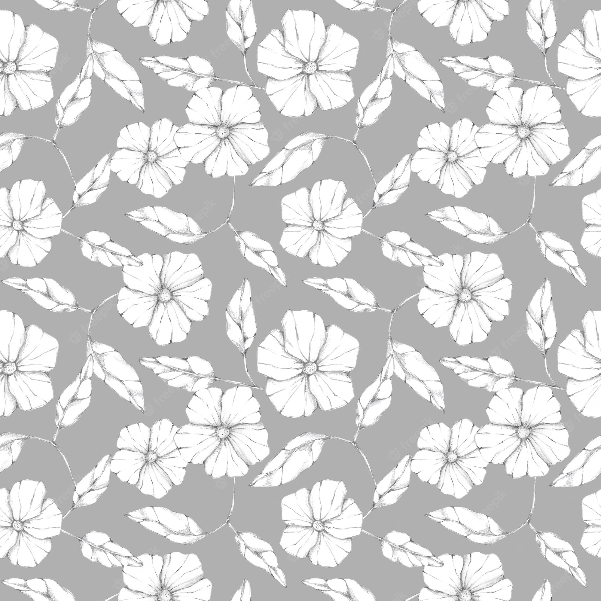 Vintage Black And White Flowers Wallpapers