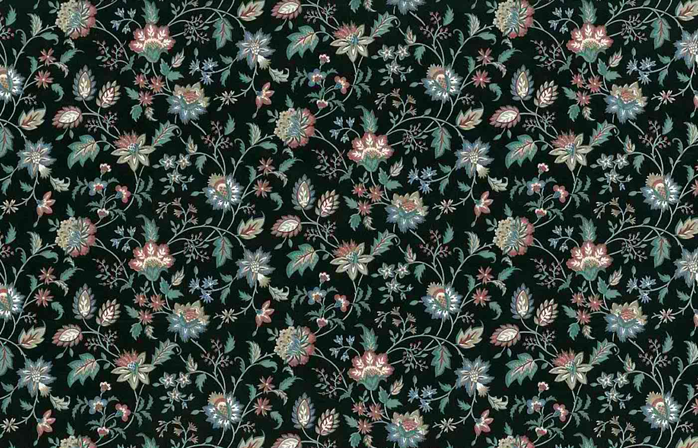 Vintage Black Floral Wallpapers