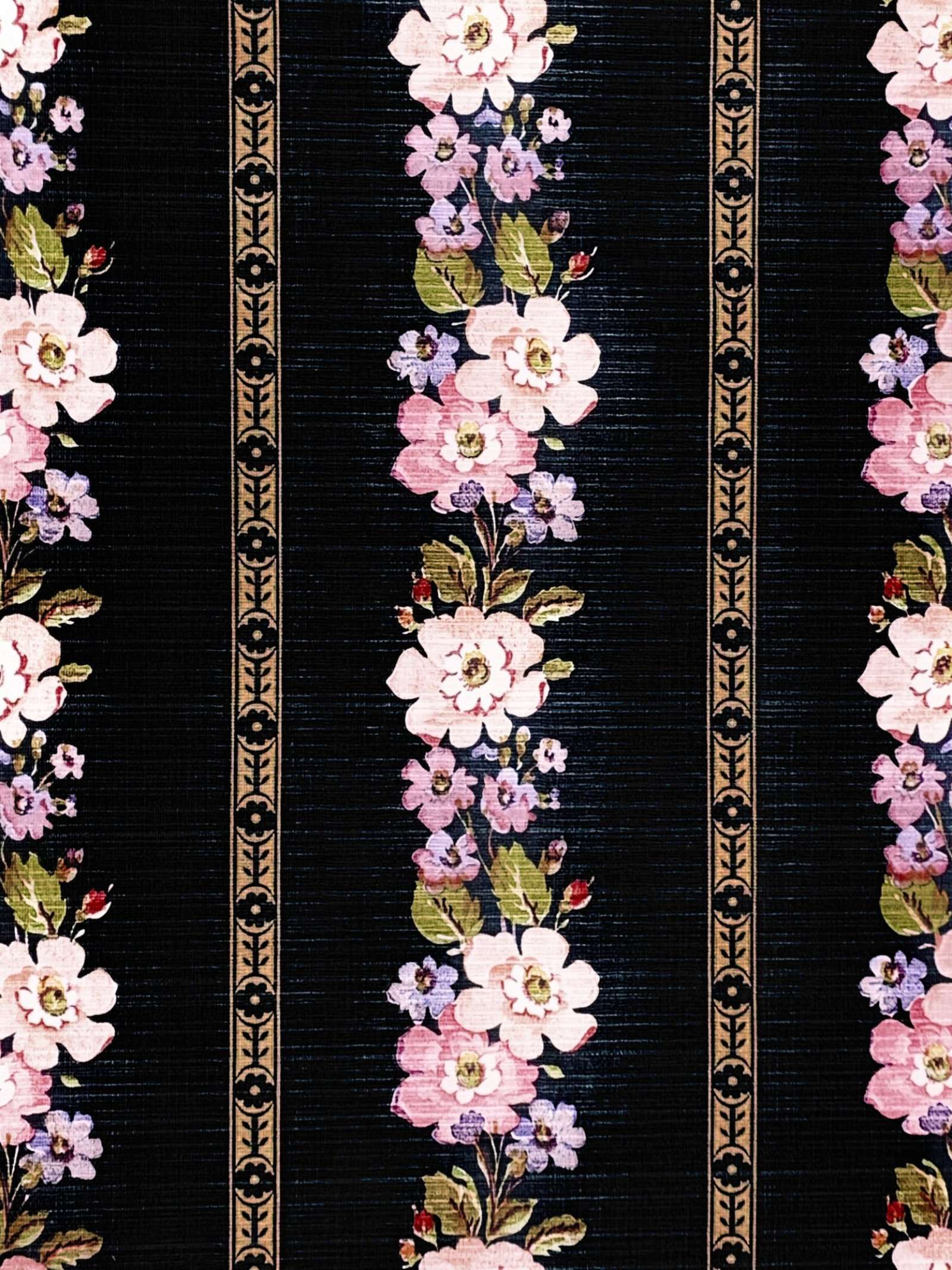 Vintage Black Floral Wallpapers