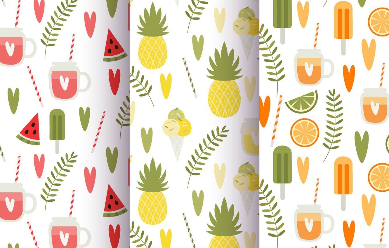Vintage Pineapple Patterns Wallpapers