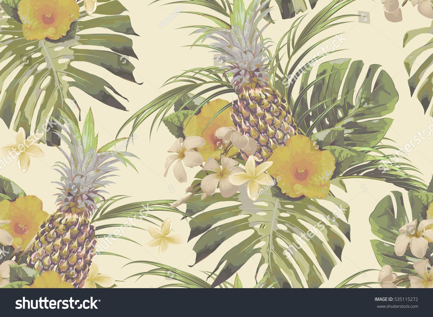 Vintage Pineapple Patterns Wallpapers