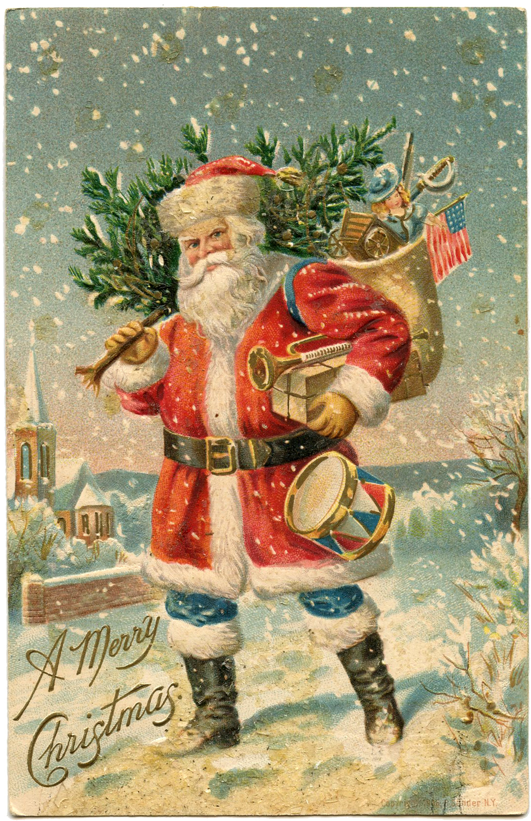 Vintage Santa Wallpapers