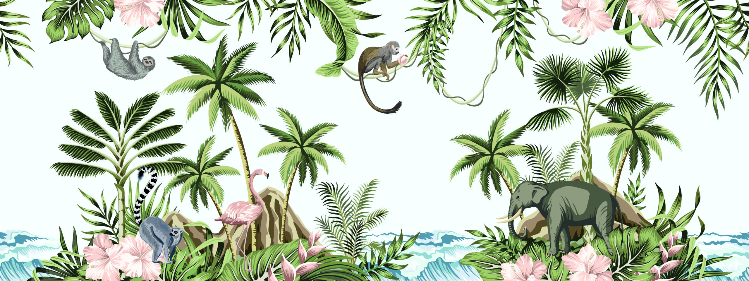 Vintage Tropical Wallpapers