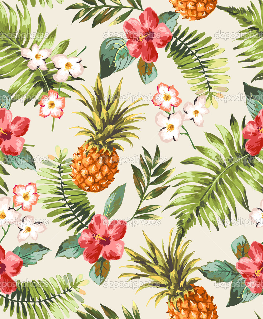 Vintage Tropical Wallpapers