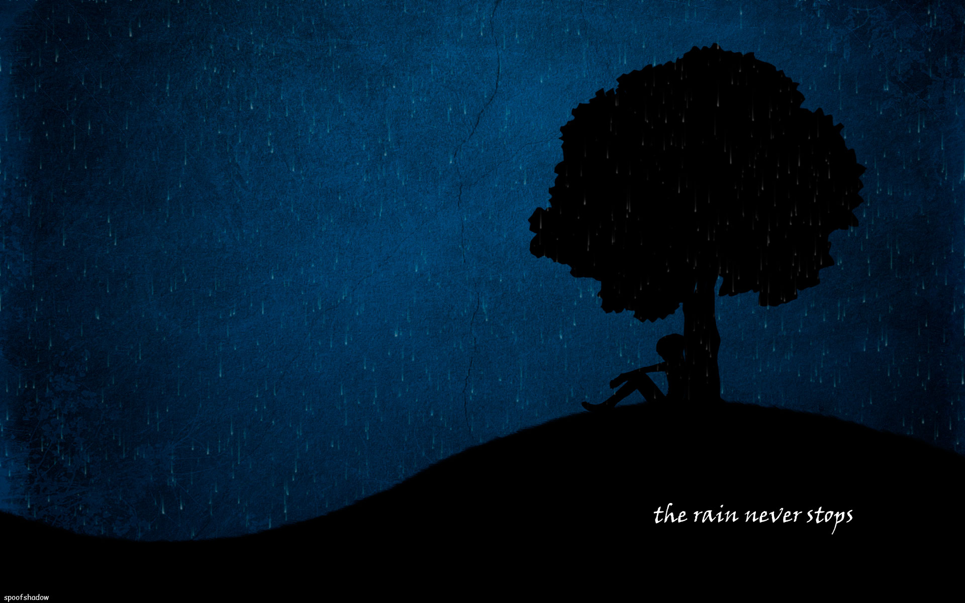 Walking Alone In The Rain Wallpapers