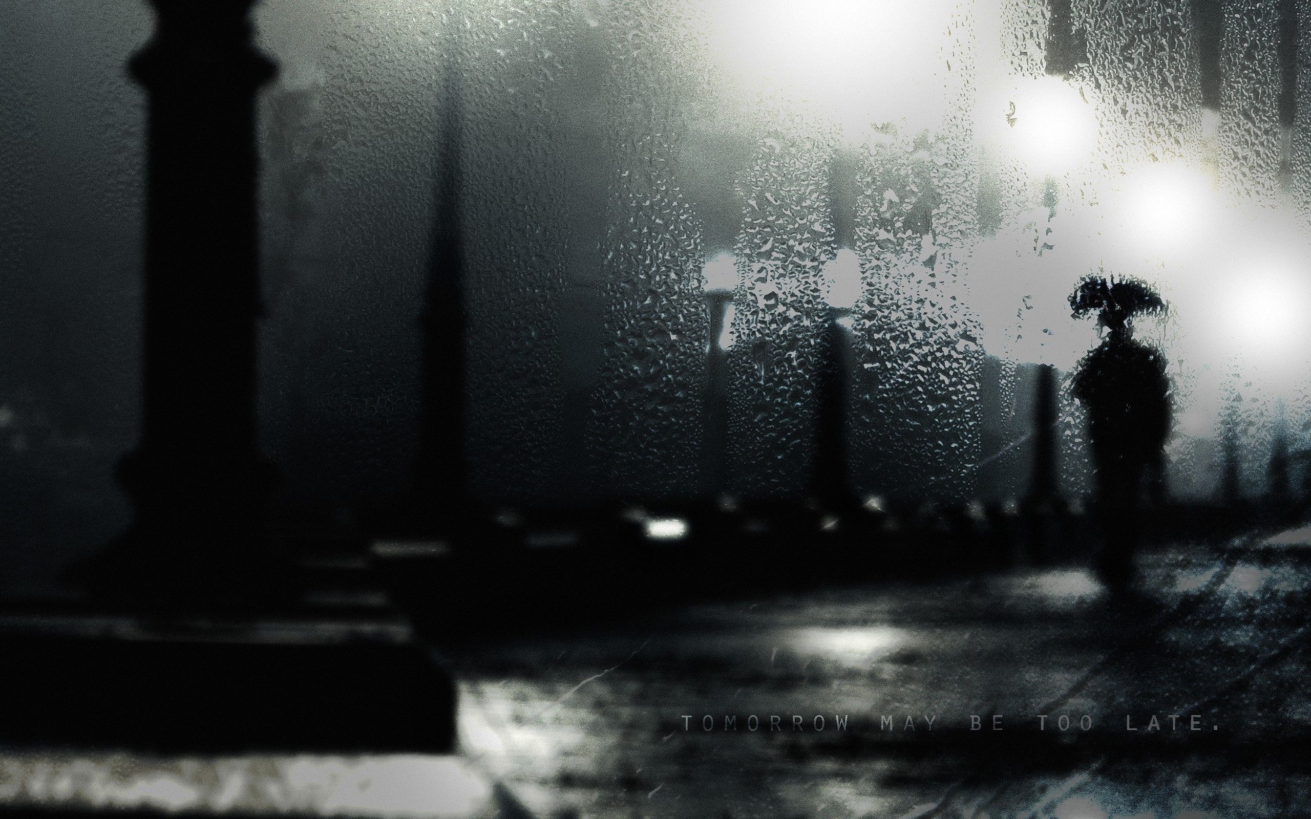 Walking Alone In The Rain Wallpapers