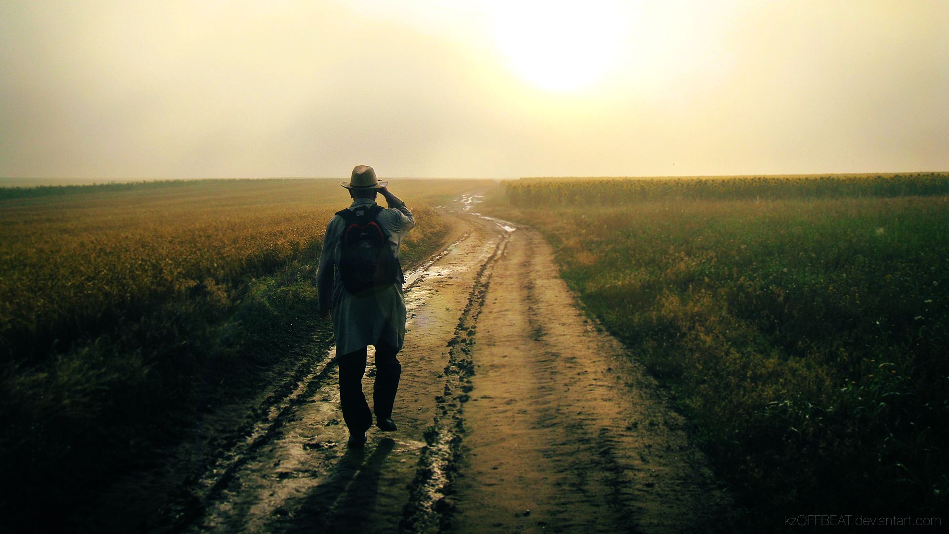 Walking Alone In The Rain Wallpapers