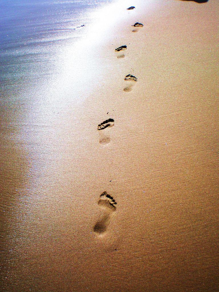 Wallpaper Footprints In The Sand Wallpapers