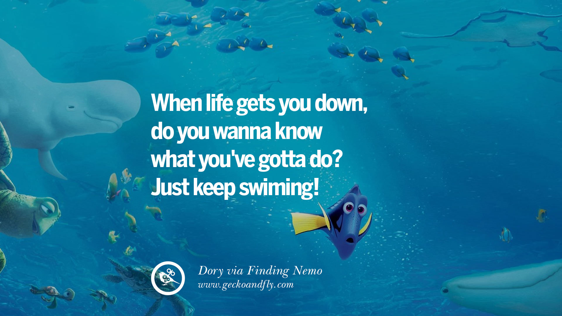 Wallpaper Just Keep Swimming Quote Wallpapers