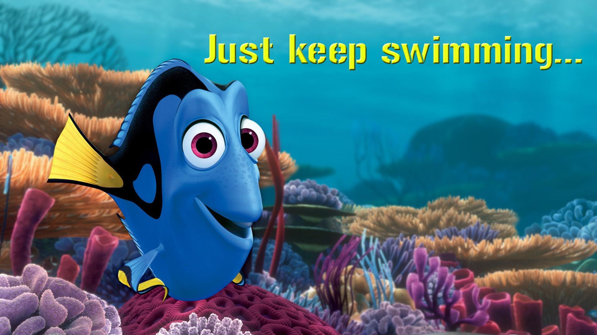 Wallpaper Just Keep Swimming Quote Wallpapers