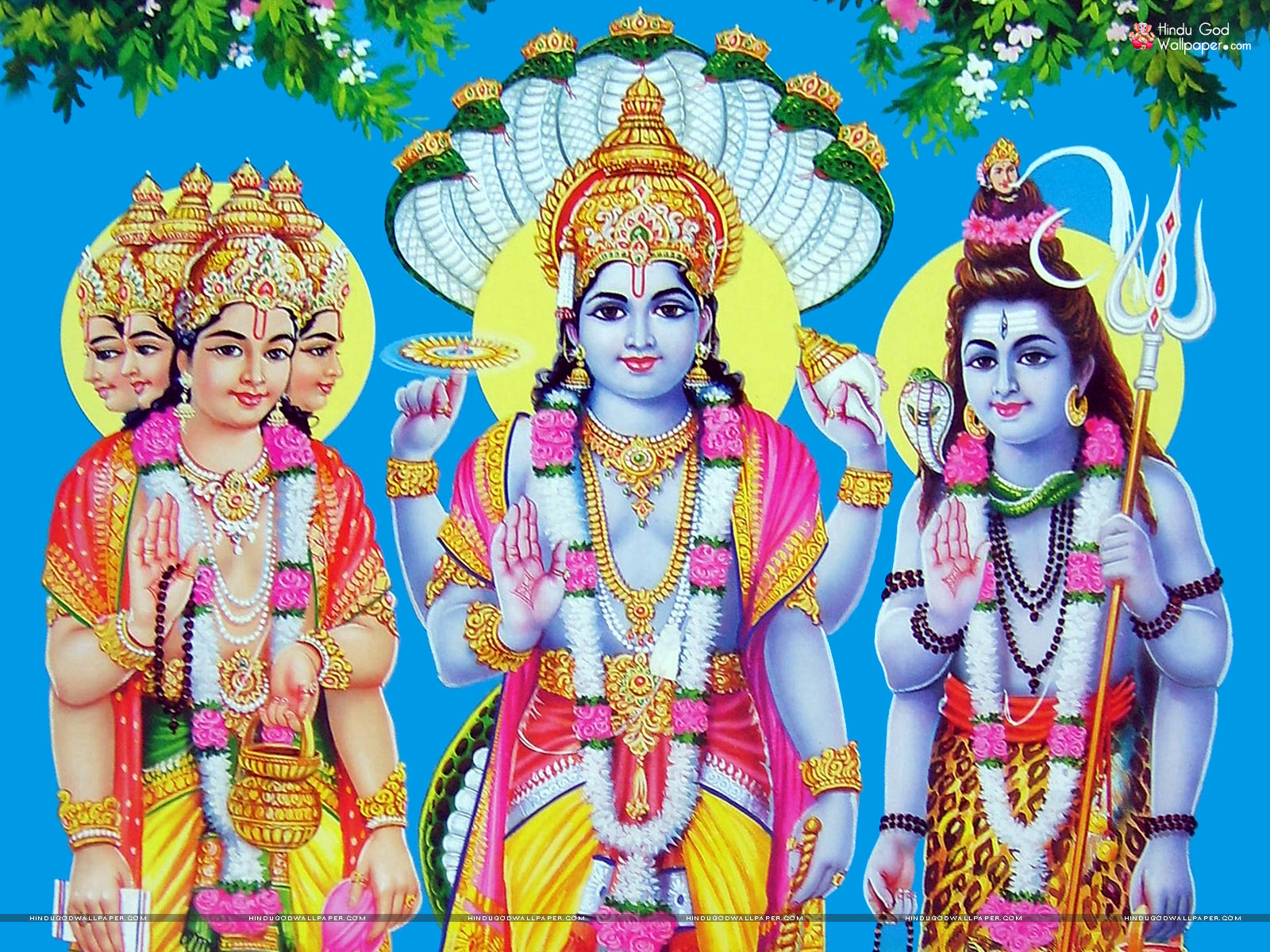 Wallpaper Of Brahma, Vishnu, And Mahesh Wallpapers