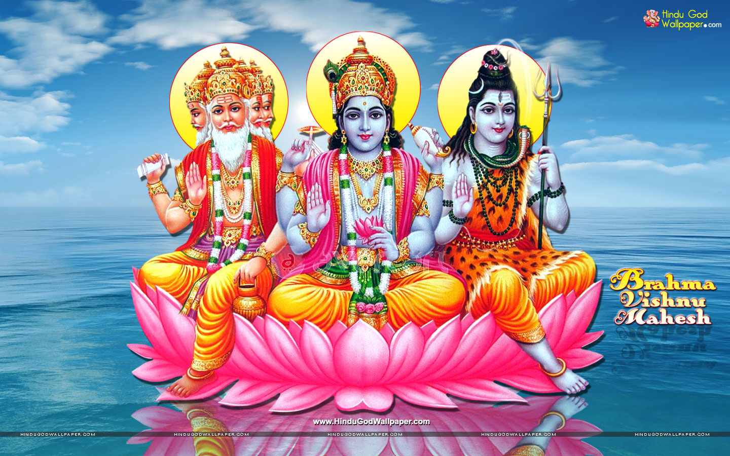 Wallpaper Of Brahma, Vishnu, And Mahesh Wallpapers