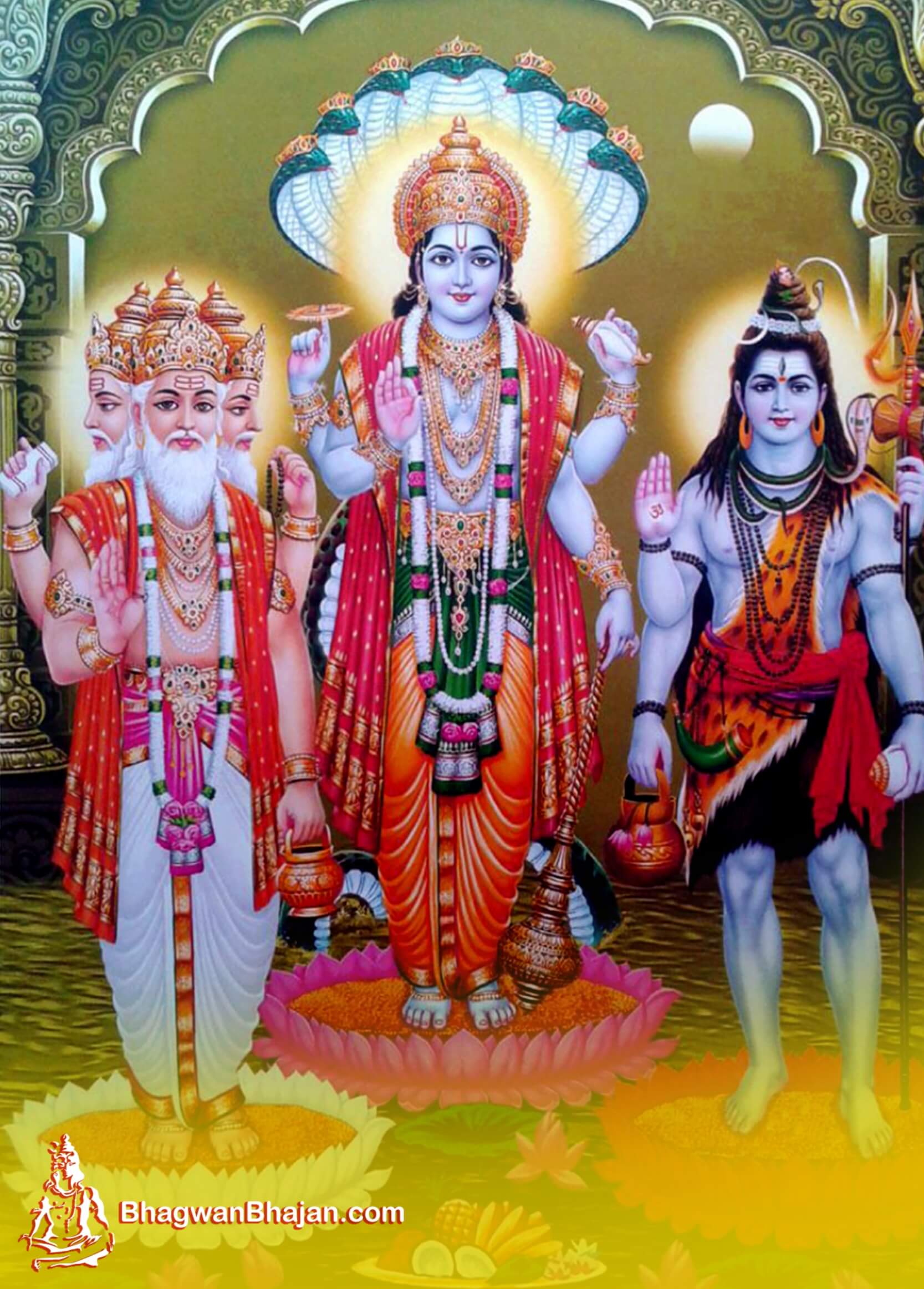 Wallpaper Of Brahma, Vishnu, And Mahesh Wallpapers