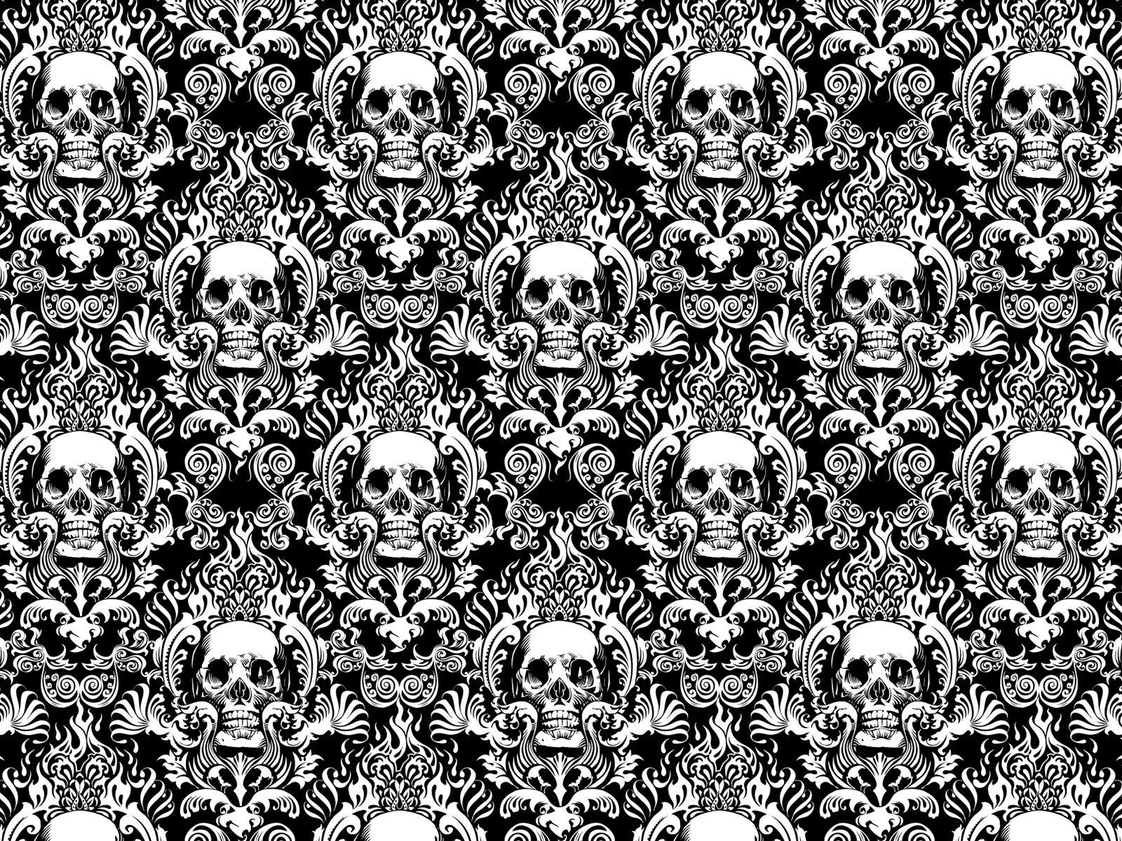 Wallpaper Skull Pattern Wallpapers