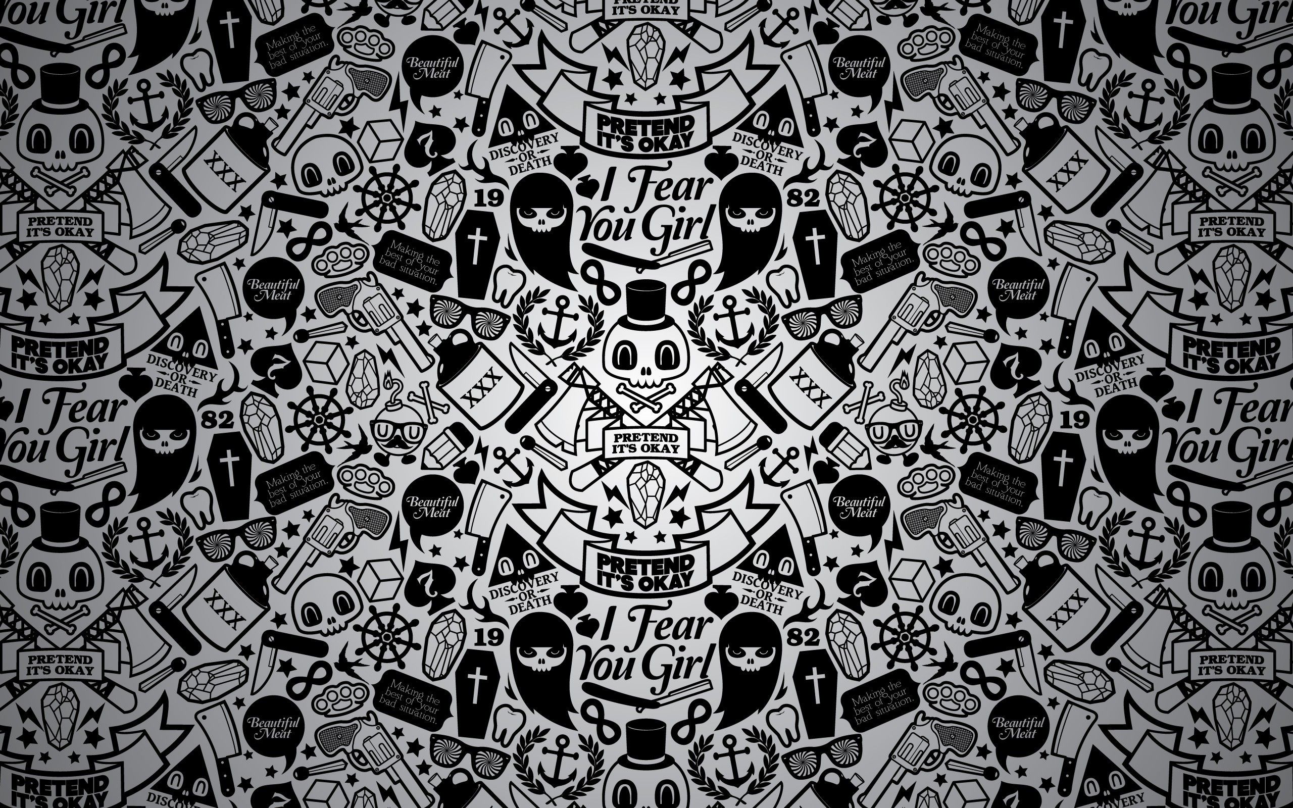 Wallpaper Skull Pattern Wallpapers