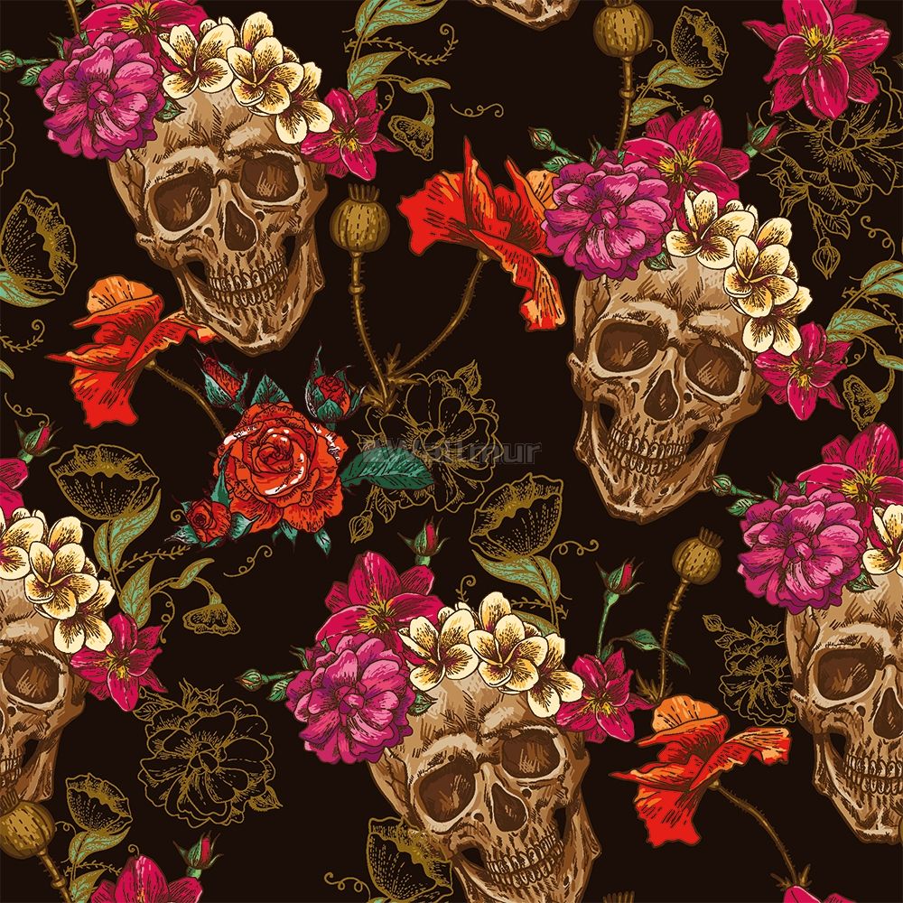 Wallpaper Skull Pattern Wallpapers