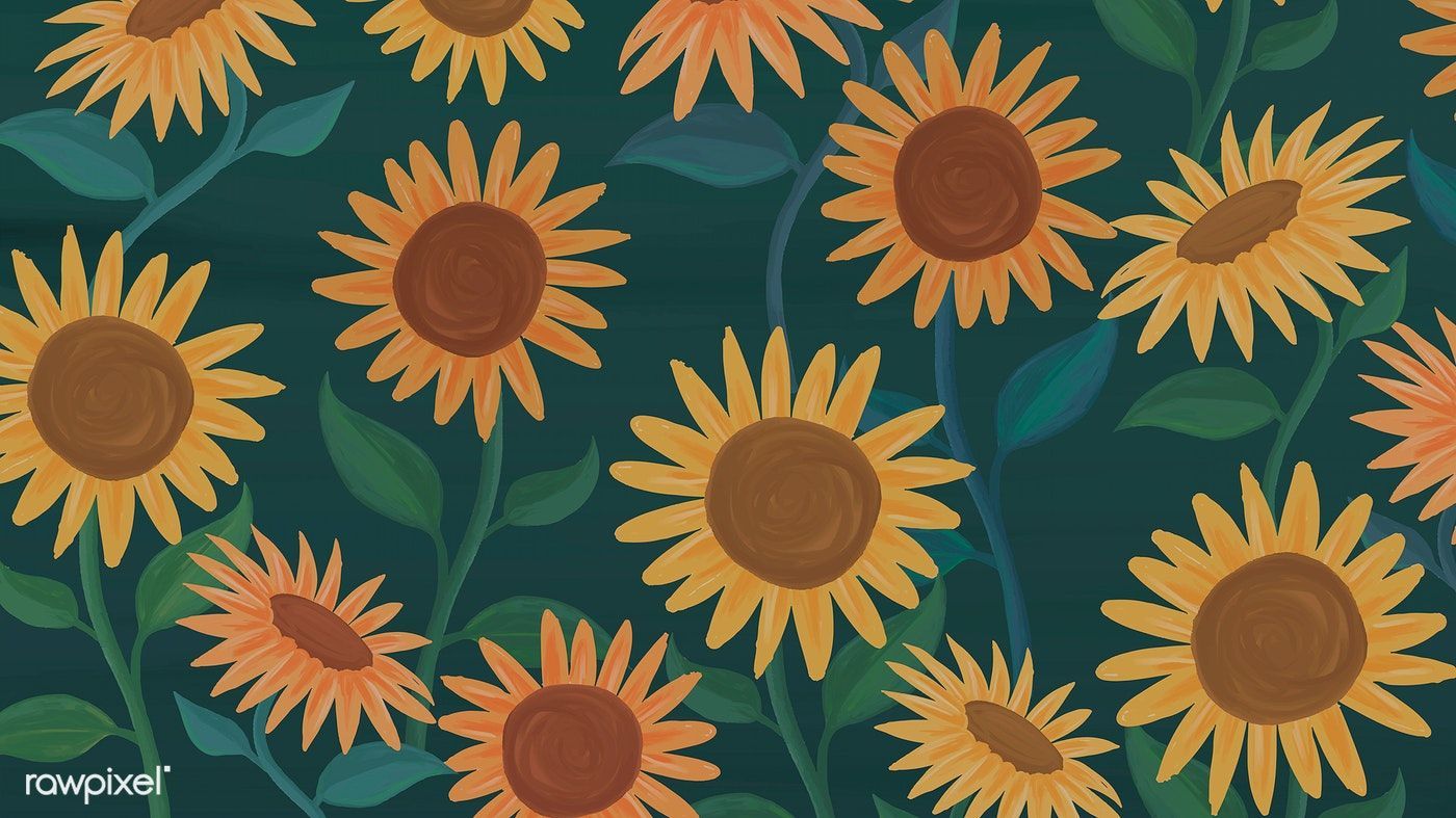 Wallpaper Sunflower Pattern Wallpapers