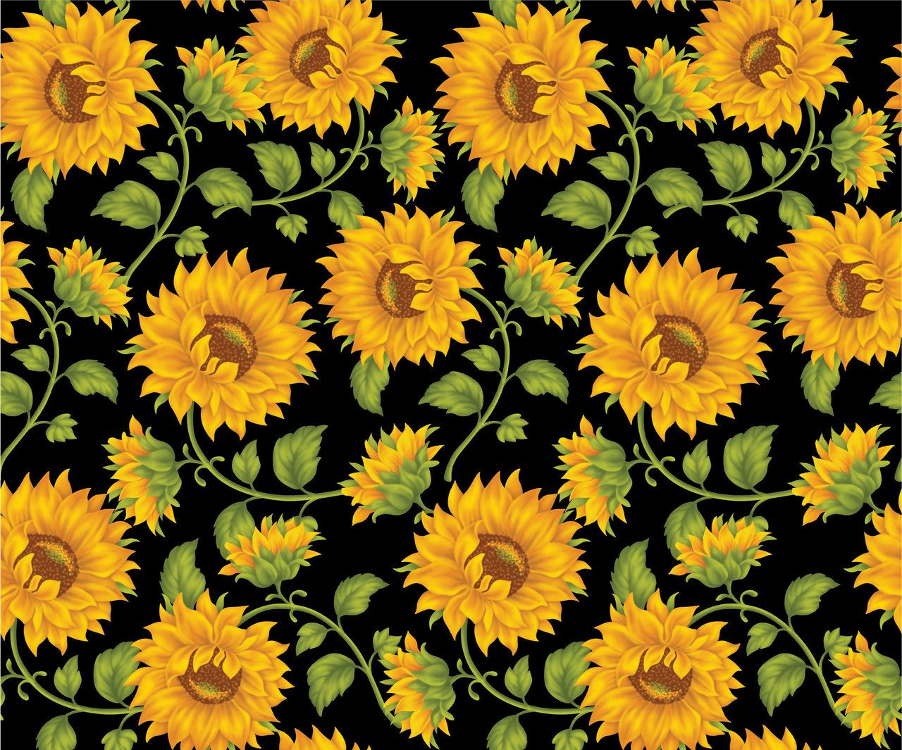 Wallpaper Sunflower Pattern Wallpapers