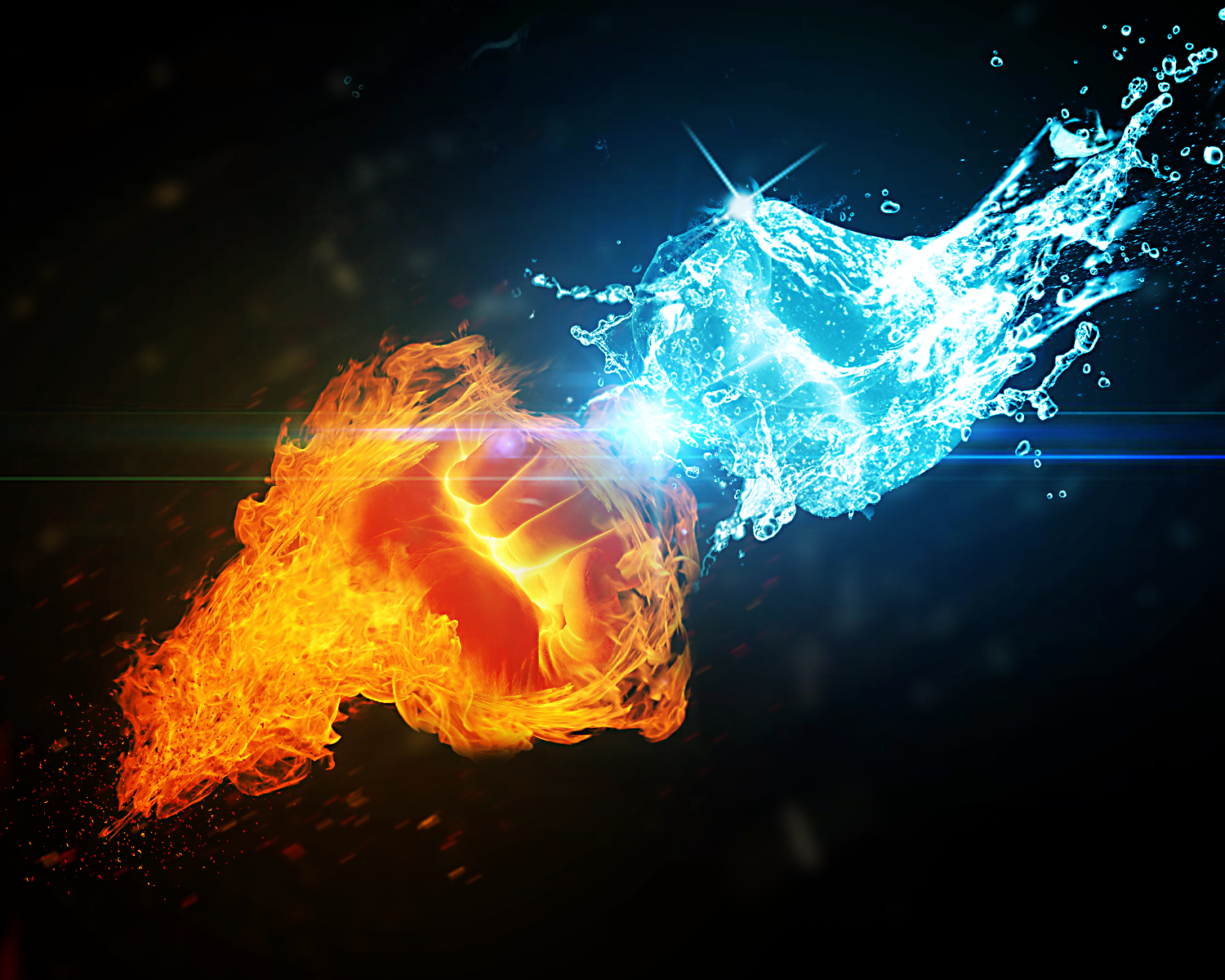 Water Vs Fire Wallpapers