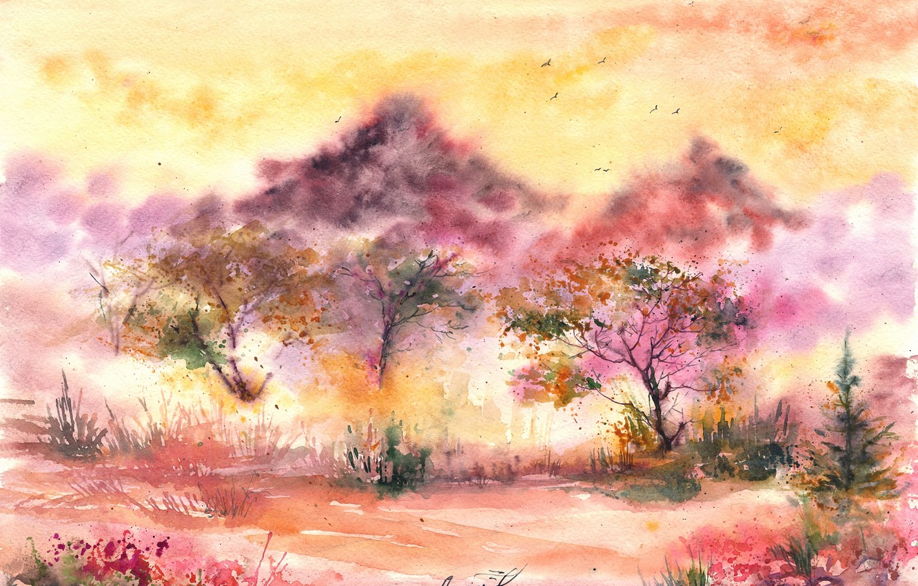 Watercolor Landscape Wallpapers